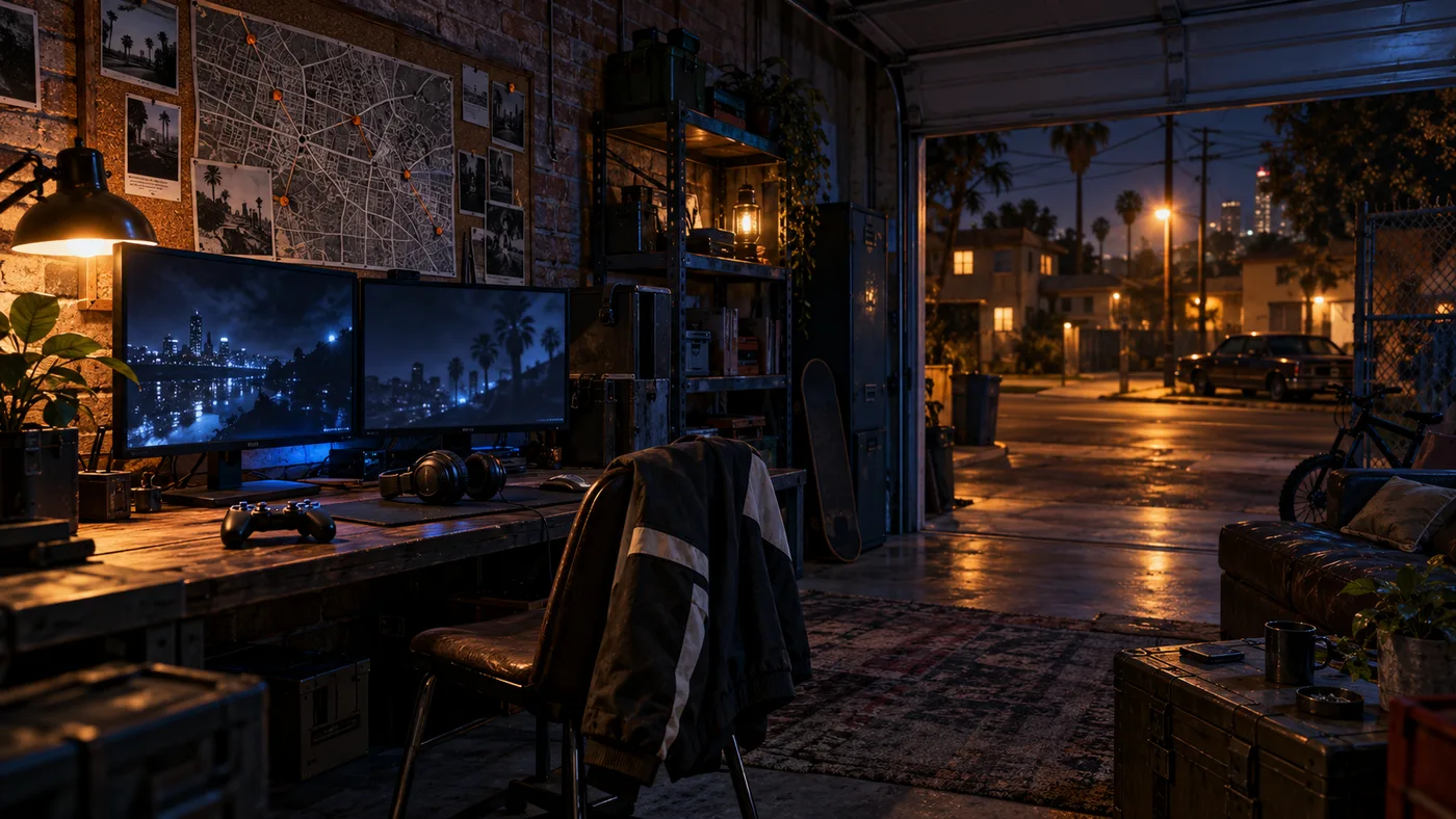 Hood Warfare 2 player home base Original Hood Warfare 2 fan concept art of a neighborhood gaming clubhouse